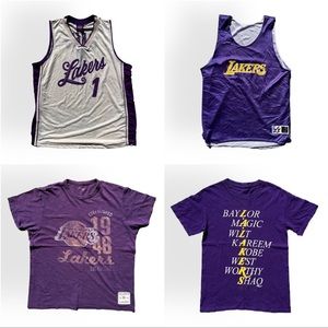 8 T-Shirt + Jersey LA LAKERS Fan Reseller Lot Bundle